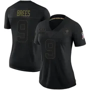 Black Women's Drew Brees New Orleans Saints Limited 2020 Salute To Service Jersey