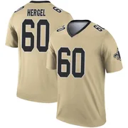 Gold Youth Kyle Hergel New Orleans Saints Legend Inverted Jersey