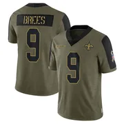 Olive Men's Drew Brees New Orleans Saints Limited 2021 Salute To Service Jersey