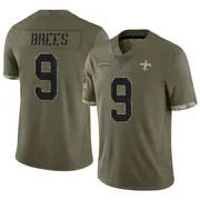 Olive Men's Drew Brees New Orleans Saints Limited 2022 Salute To Service Jersey