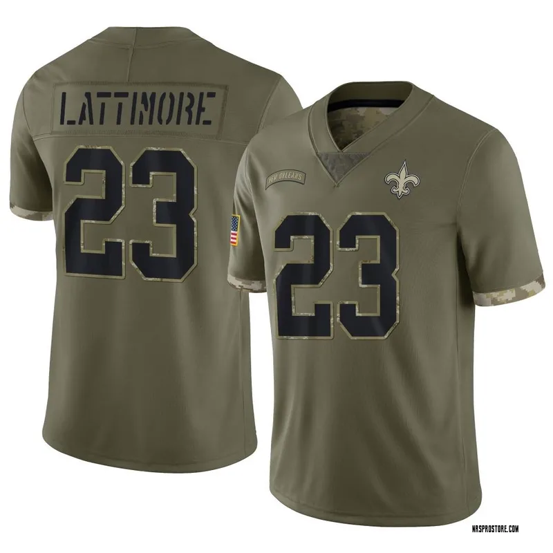 New Orleans Saints #23 Marshon Lattimore Jersey St. Patricks Day Kelly  Green Lucky - Men - Dingeas