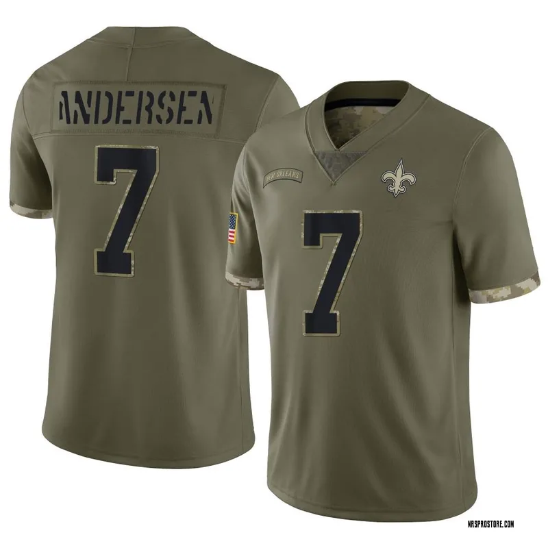 Morten Andersen Signed New Orleans Saints Jersey (JSA COA) 7xPro Bowl Kicker