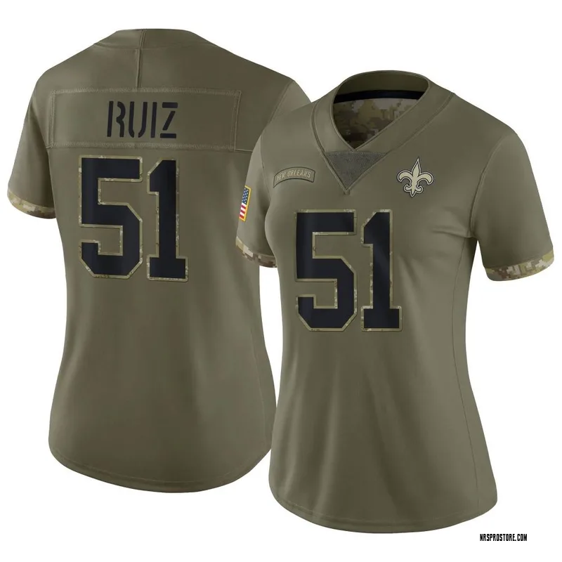 Men's Nike Cesar Ruiz Black New Orleans Saints Game Jersey