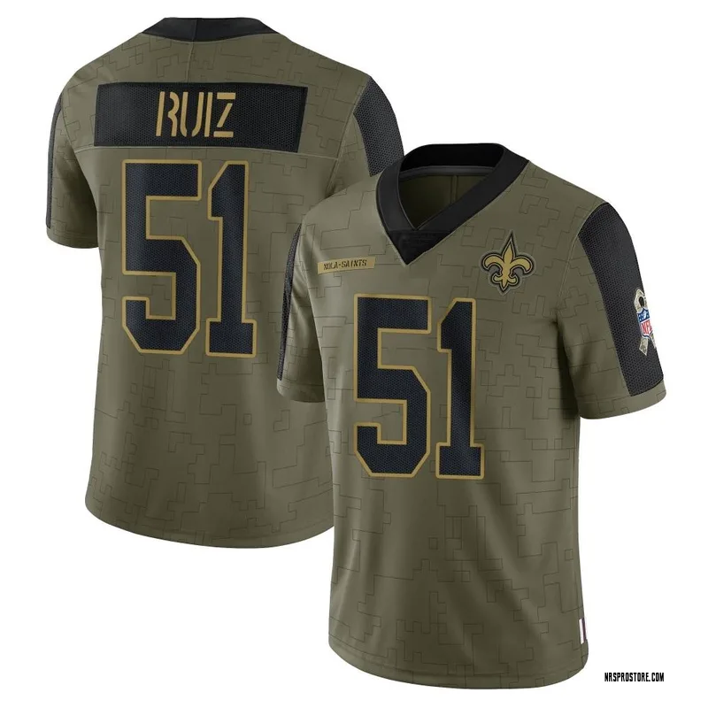 Cesar Ruiz Men's Nike White New Orleans Saints Vapor Untouchable Elite Custom Jersey