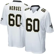 White Youth Kyle Hergel New Orleans Saints Game Jersey